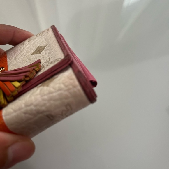 MCM White Visetos Small Trifold Wallet - Picture 7 of 14